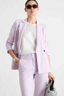 Blazer doppiopetto in jersey - Rosa