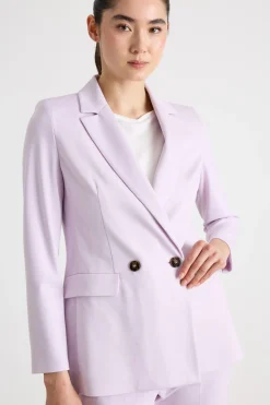Blazer doppiopetto in jersey - Rosa