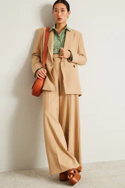 Blazer doppiopetto in levantina - Beige