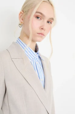 Blazer doppiopetto lungo - Grigio