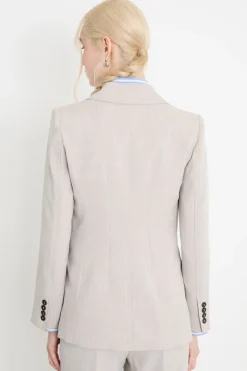 Blazer doppiopetto lungo - Grigio
