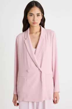 Blazer doppiopetto lungo - Rosa