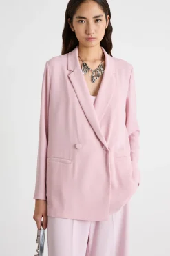 Blazer doppiopetto lungo - Rosa