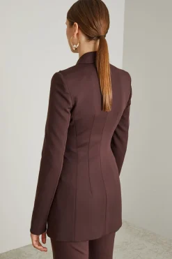 Blazer doppiopetto sfiancato - Testa Di Moro