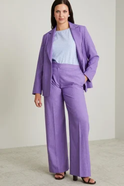 Blazer effetto stuoia - Viola