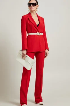 Blazer envers satin opaco - Rosso