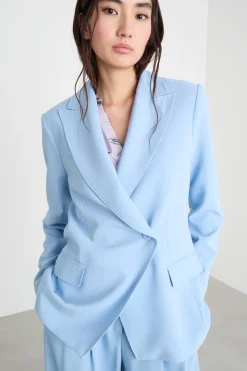 Blazer in cady - Azzurro