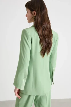 Blazer in cady crepe - Verde