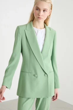 Blazer in cady crepe - Verde