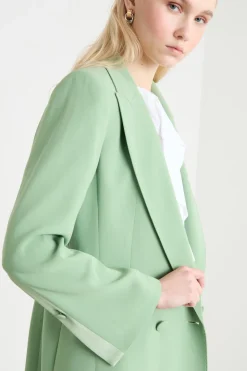 Blazer in cady crepe - Verde