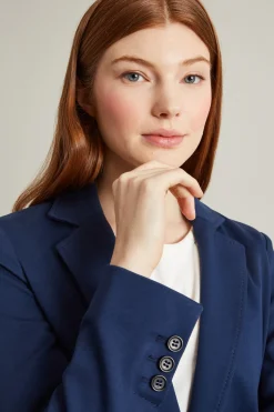Blazer in cotone - Blu