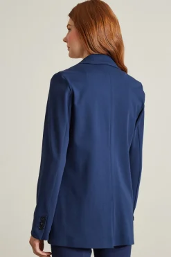 Blazer in cotone - Blu