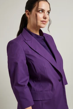 Blazer in cotone - Viola