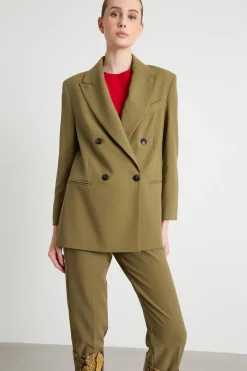 Blazer in doppia tela - Verde