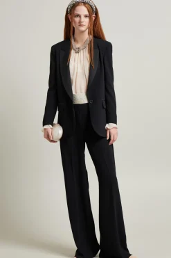 Blazer in enver satin - Nero