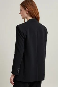 Blazer in enver satin - Nero