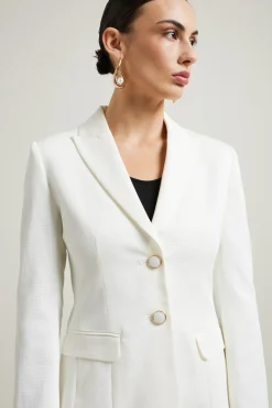 Blazer in faille di cotone - Bianco
