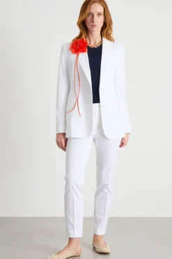 Blazer in gabardina - Bianco