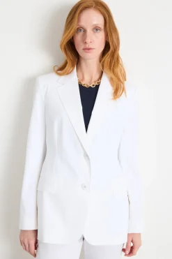 Blazer in gabardina - Bianco