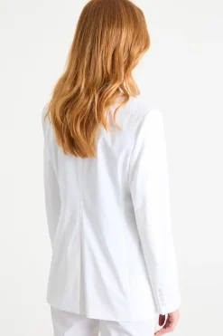 Blazer in gabardina - Bianco