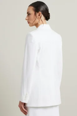 Blazer in gabardina - Bianco
