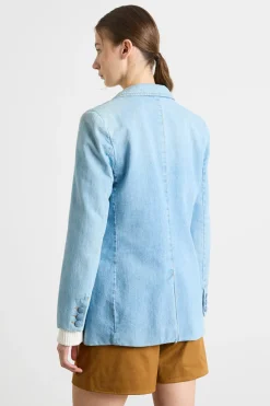 Blazer in jeans - Azzurro