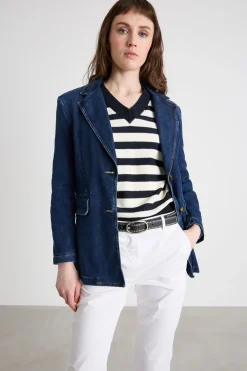 Blazer in jeans - Blu