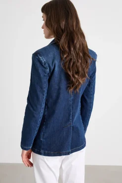 Blazer in jeans - Blu