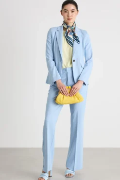Blazer in jersey - Azzurro