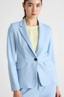 Blazer in jersey - Azzurro