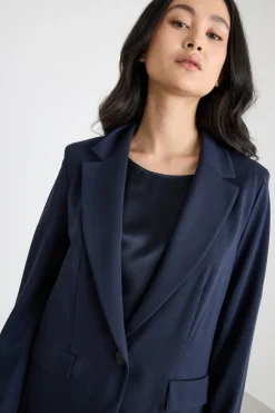 Blazer in jersey - Blu