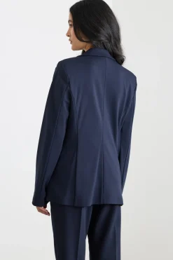 Blazer in jersey - Blu