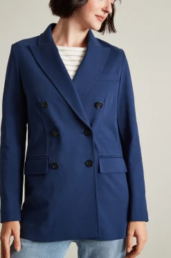 Blazer in jersey - Blu