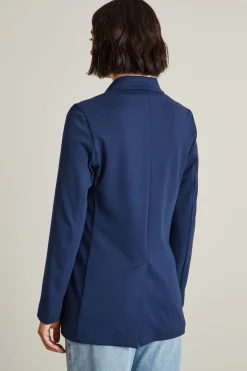 Blazer in jersey - Blu