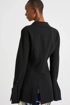 Blazer in jersey crepe - Nero