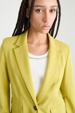 Blazer in jersey - Giallo