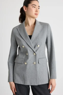 Blazer in jersey - Grigio