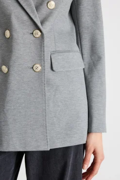 Blazer in jersey - Grigio