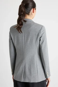 Blazer in jersey - Grigio