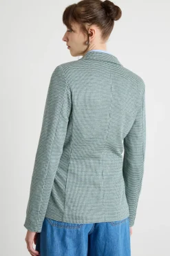 Blazer in jersey jacquard stretch - Verde