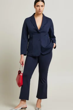 Blazer in jersey scuba - Blu