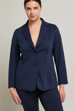 Blazer in jersey scuba - Blu