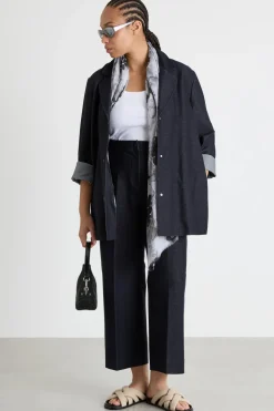 Blazer in jersey stretch - Blu