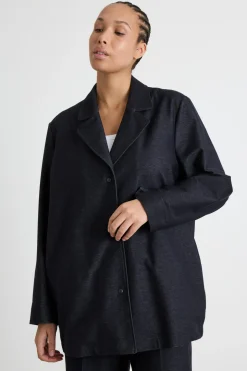 Blazer in jersey stretch - Blu
