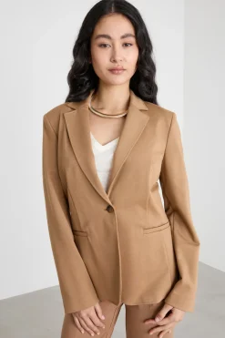 Blazer in jersey stretch - Cammello