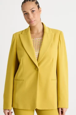 Blazer in jersey stretch - Giallo
