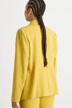 Blazer in jersey stretch - Giallo
