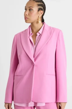 Blazer in jersey stretch - Rosa