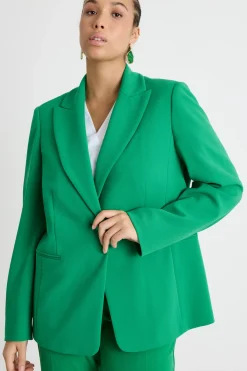 Blazer in jersey stretch - Verde