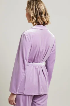 Blazer in jersey velluto - Lilla